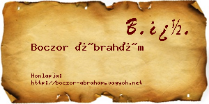 Boczor Ábrahám névjegykártya